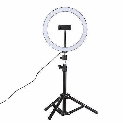 Social Galapara Luz de Anillo DC5V 7W LED Regulable con Soporte 3-Colors 360
