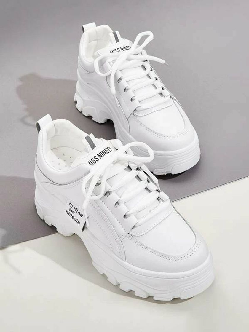 Moda Lace-up Front Chunky Sneakers