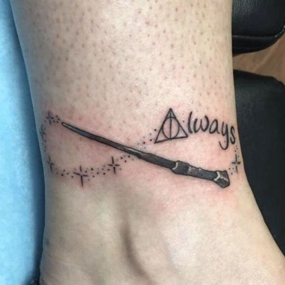 Moda Varita Tattoo Harry Potter 