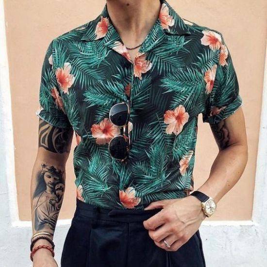 Moda camisa florida 🏵️