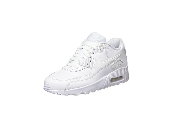 Moda Nike Air MAX 90 Leather, Zapatillas para Niños, Blanco