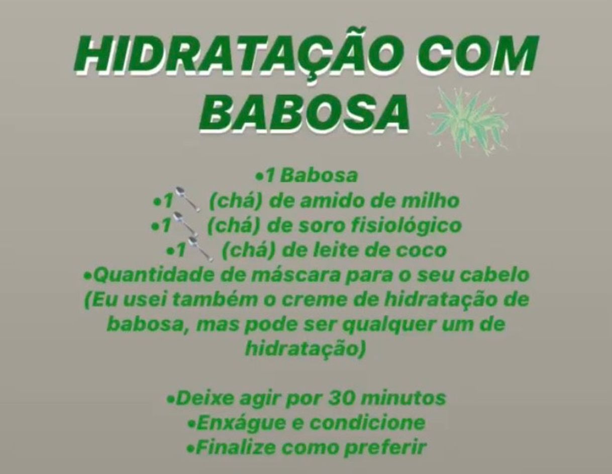 Fashion Receita caseira de hidratação 