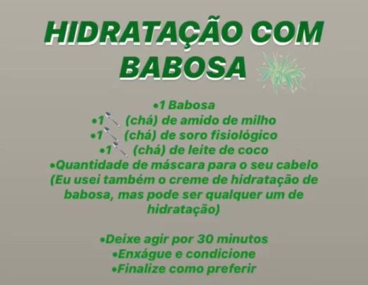 Receita caseira de hidratação 