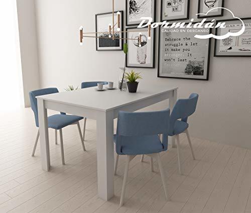 Social Dormidán- Mesa de Comedor Extensible, 90cm Ancho, Extensible de 135 a 185cm,