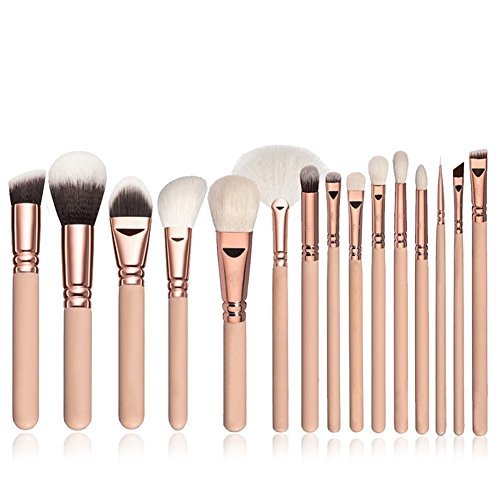 Lugar 15 New pinceles Luxe cepillos de maquillaje cosmética Kit Profesional sintéticas