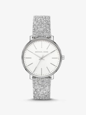 Pyper Silver-Tone Swarovski® Crystal Embellished Watch