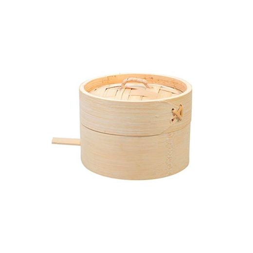 UPKOCH Bamboo Steamers Chinese Steamer Basket for Steaming Dim Sum Dumplings Buns Vegetables Meat Fish Rice Diameter 10cm
