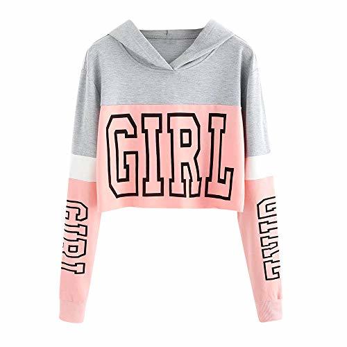 Social Sudaderas Adolescentes Chicas, Fossen Sudaderas Mujer Tumblr con Capucha - Emoticon Estampado