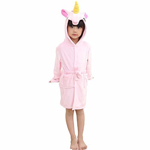 Producto Niñas Unicornio con Capucha Fleece Albornoz Niños Felpa Franela Bata Pijamas Vestido