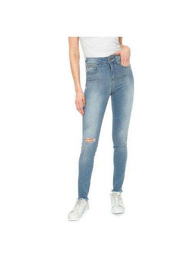 Calça Jeans Colcci Skinny Bia Destroyed Azul