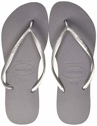 Havaianas Slim, Chanclas Mujer, Gris