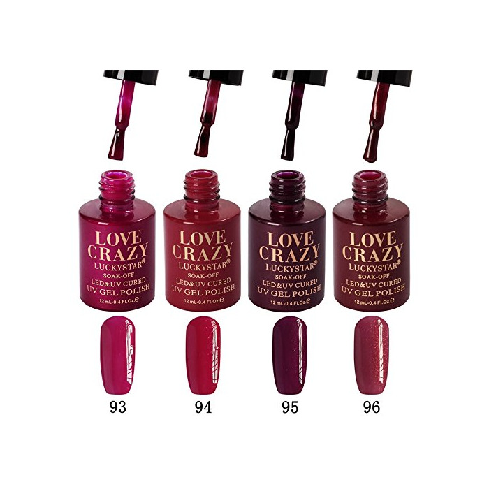 Product LoveCrazy 4pcs Kit De Colores 93-96 Esmaltes en Gel Manicura Francesa Uñas