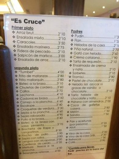 Restaurante Es Cruce