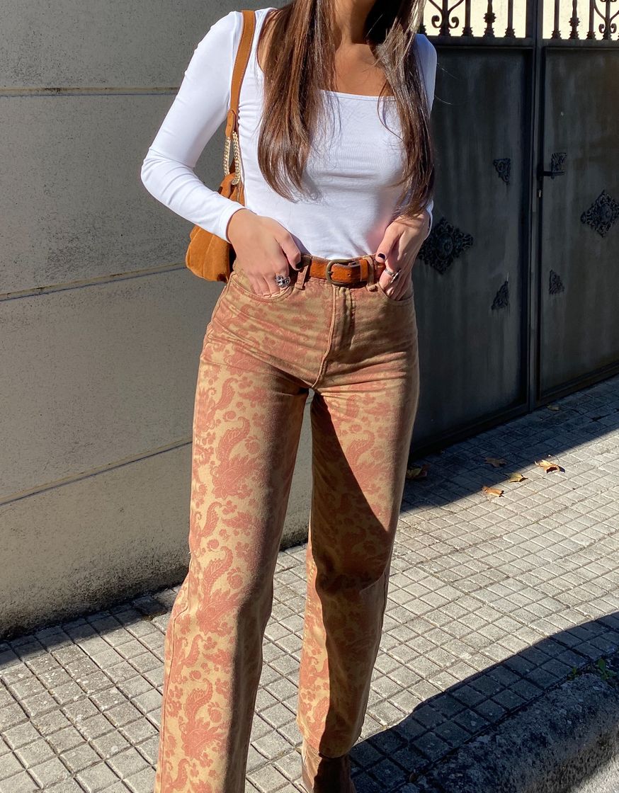 Moda PANTALONES RECTOS ESTAMPADO