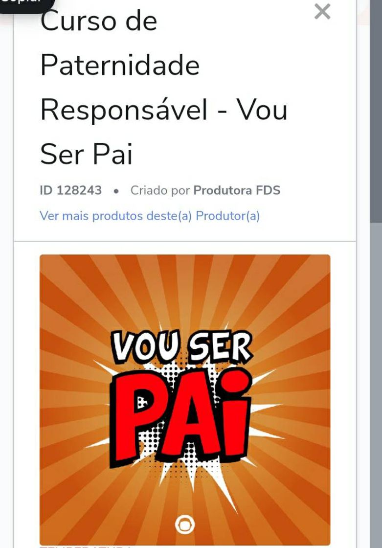 Moda VOU SER PAPAI. curso de paternidade Responsável.