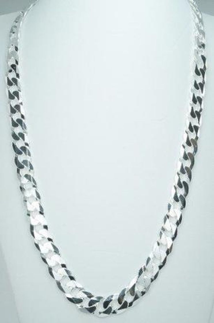 Social Corrente E Pulseira Masculina Grossa Grumet Prata 925 Maciça