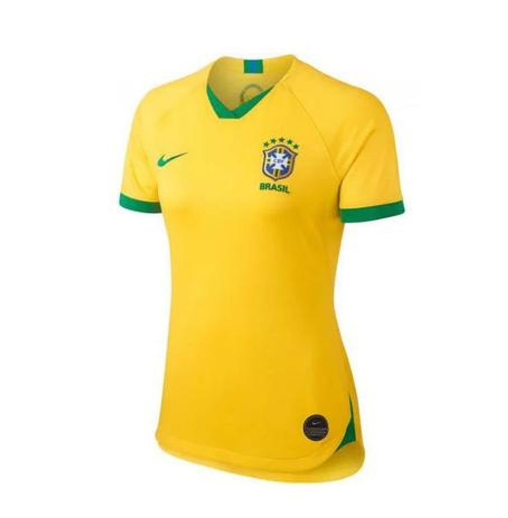 Moda Camisa Feminina Original Seleção Brasil I Amarelo