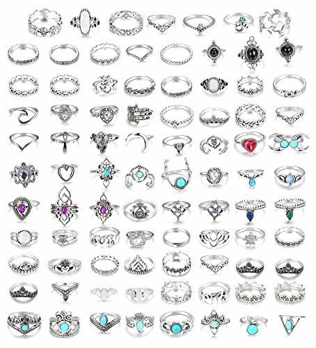 YADOCA 84 Piezas por Juego de Anillos de aleación diseñado para Chicas