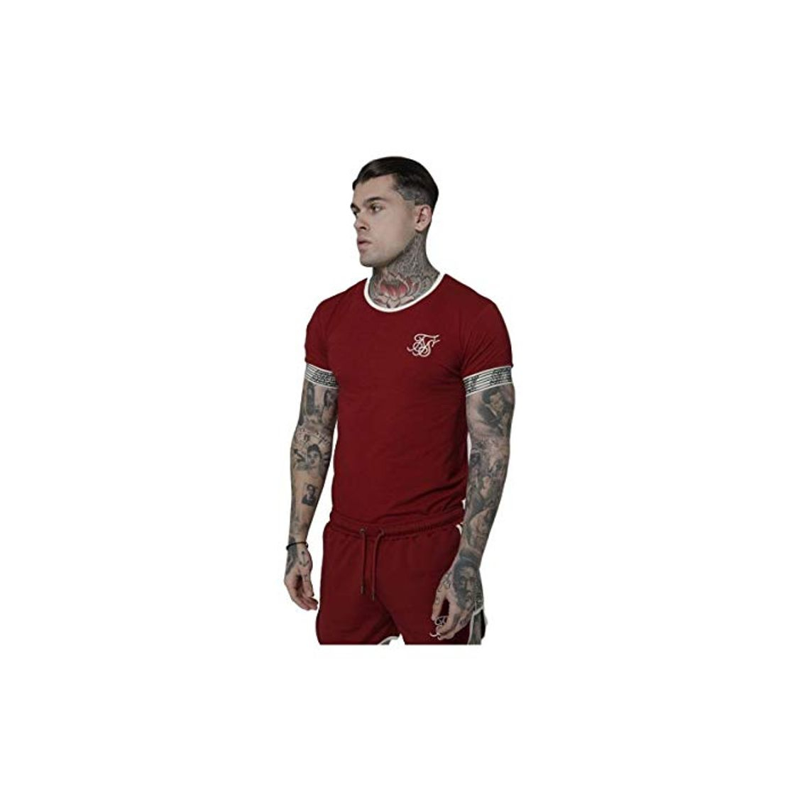 Moda Sik Silk Runner Cuff Gym tee - Red