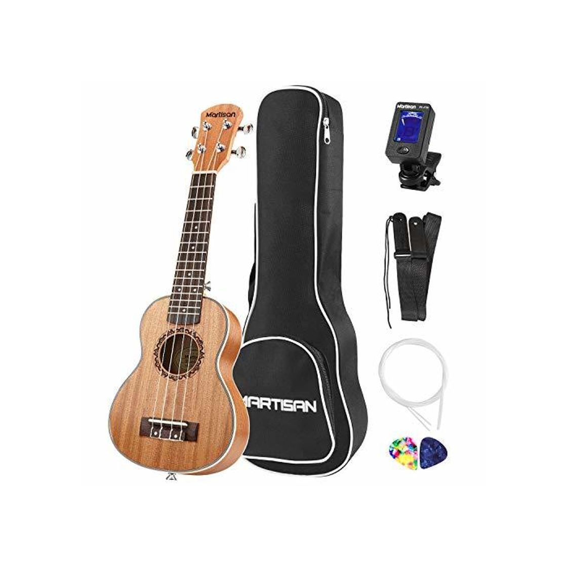 Producto MARTISAN 21in Ukelele soprano Hawaiano Ukulele Aquila Cuerdas Incluye