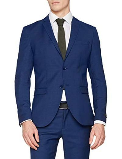 JACK & JONES Jprsolaris Blazer Noos Chaqueta de Traje, Azul