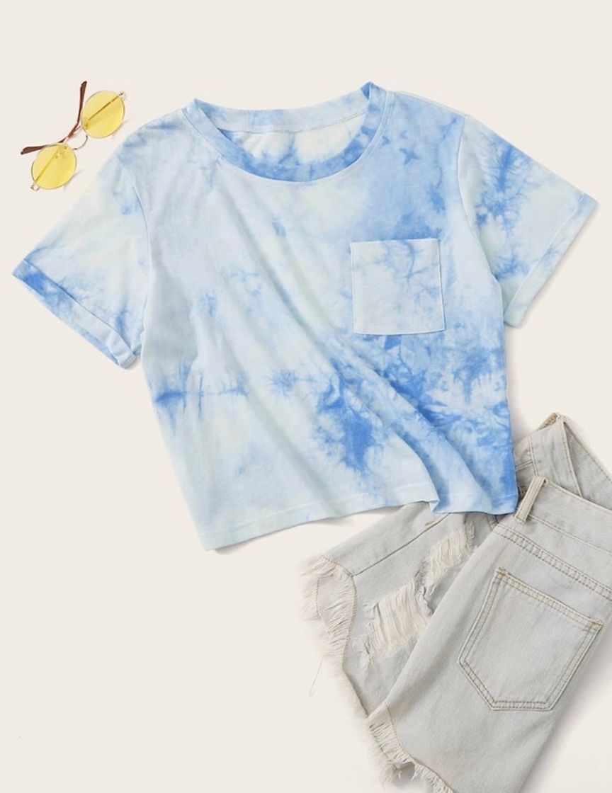 Social Camiseta corta tie dye con tres opciones de colores 