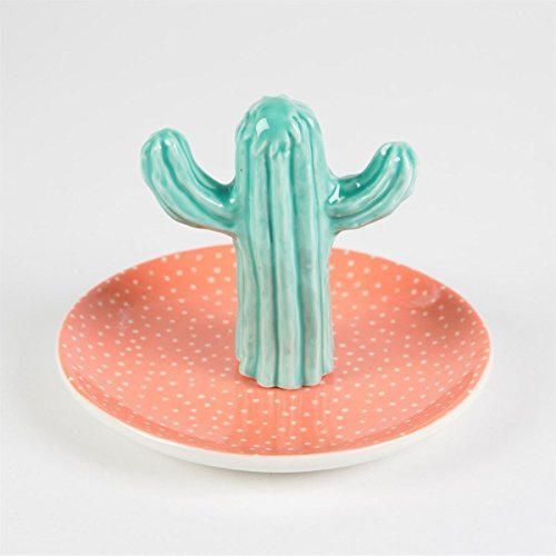 Sass & Belle Cactus de cerámica Soporte – Bandeja para Joyas