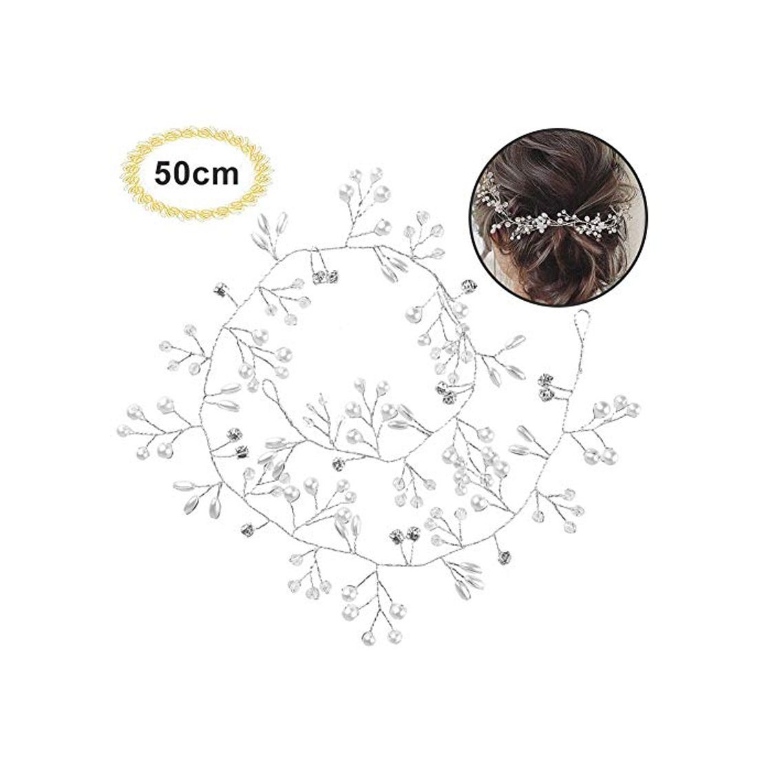 Social 50cm Diadema Novia Boda