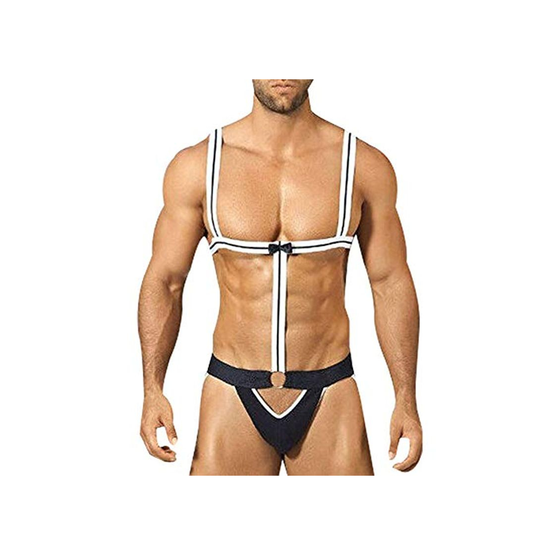 Social JFAN Hombre Sexy Pantalones Ropa Interior Hombre Sexy Corbata de Lazo Calzoncillos Bolsa Tanga Camarero Cosplay Ropa Interior Lenceria para Hombre