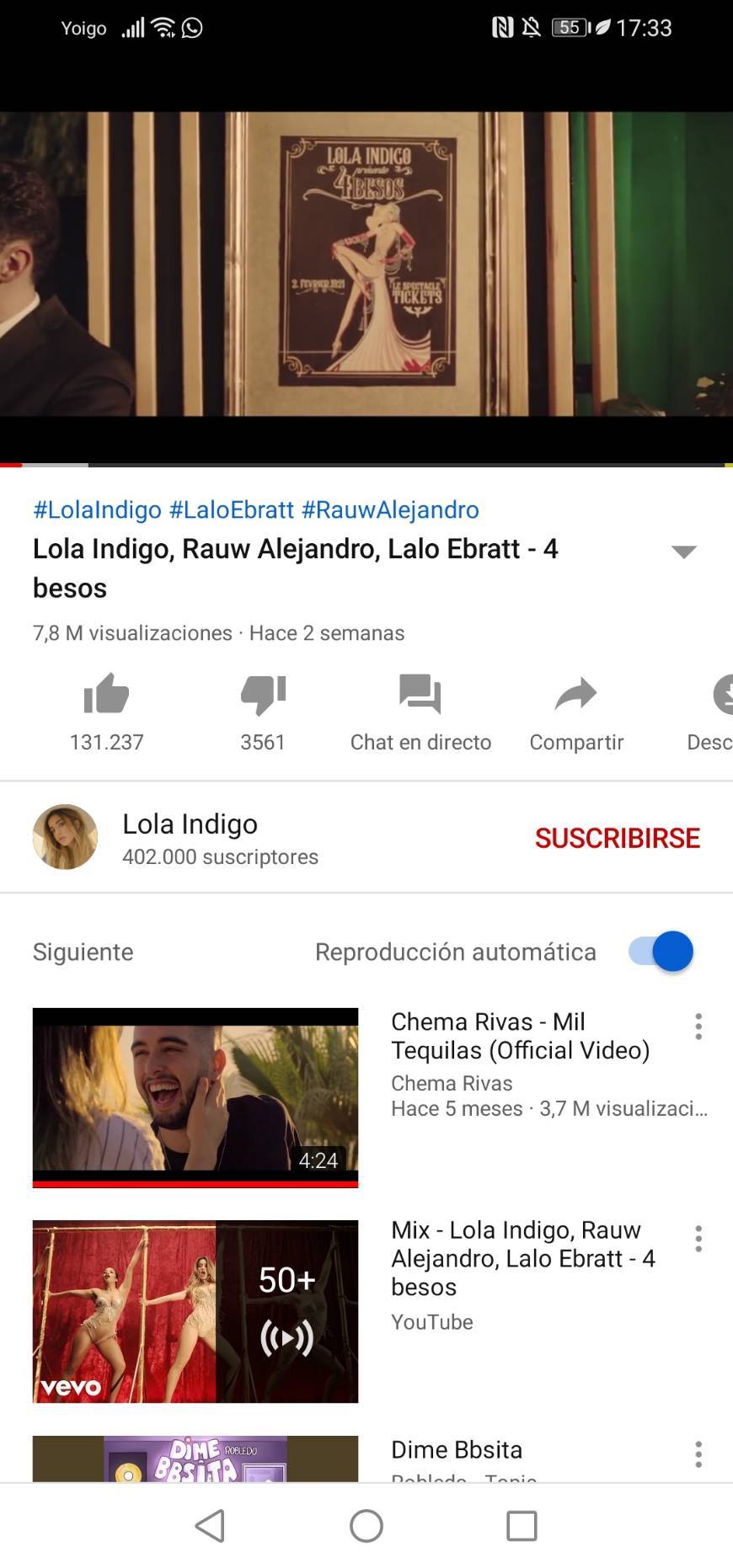 Canción lola índigo, raw Alejandro, lalo ebratt 4 BESOS