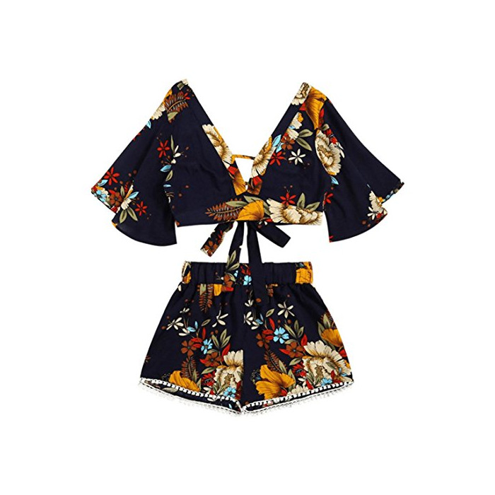 Amlaiworld_Vestidos largos Bikini Cubrir Mujer sexyTops de Verano de impresión botánica de