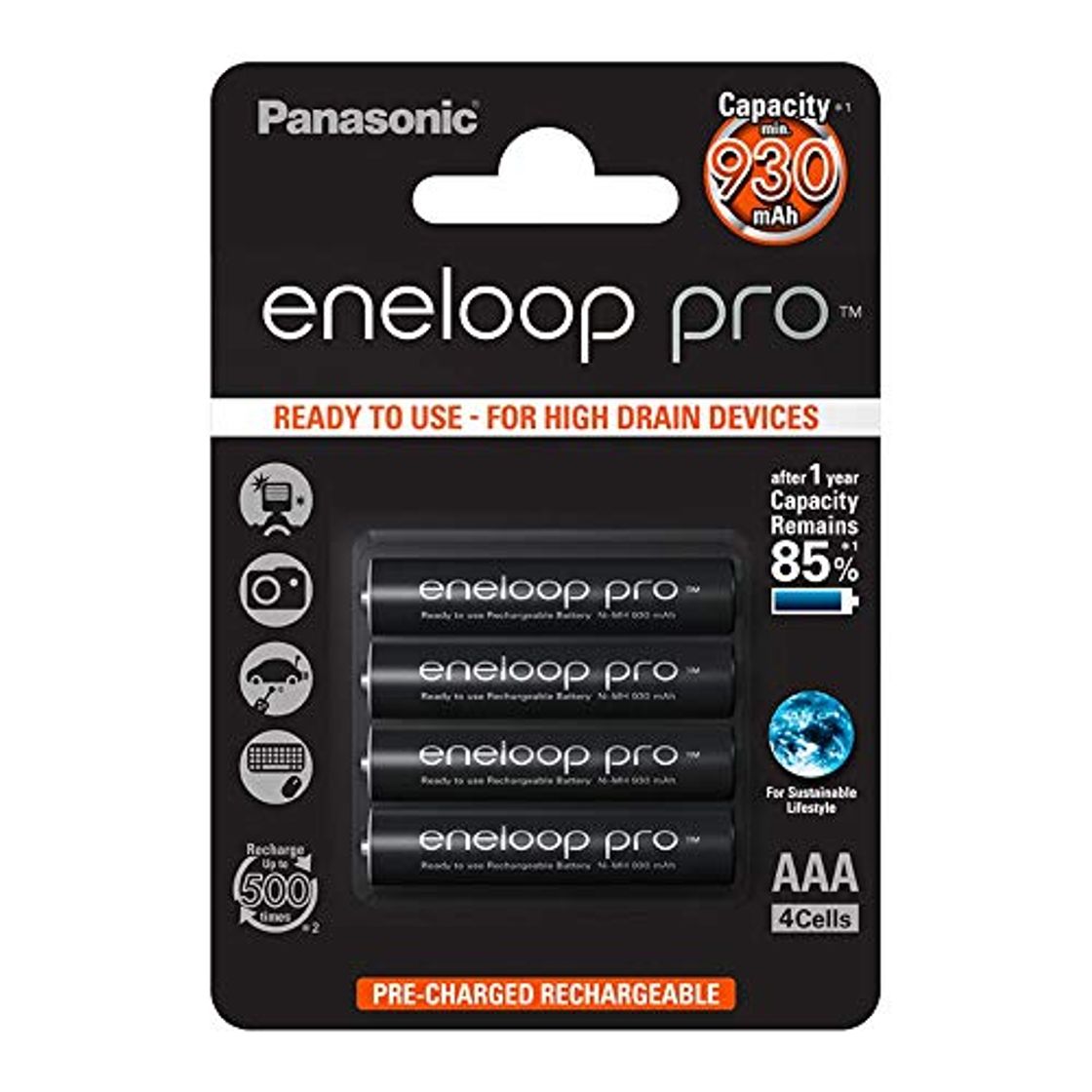 Places Panasonic Eneloop SY3052609 - Pack 4 Pilas Recargables