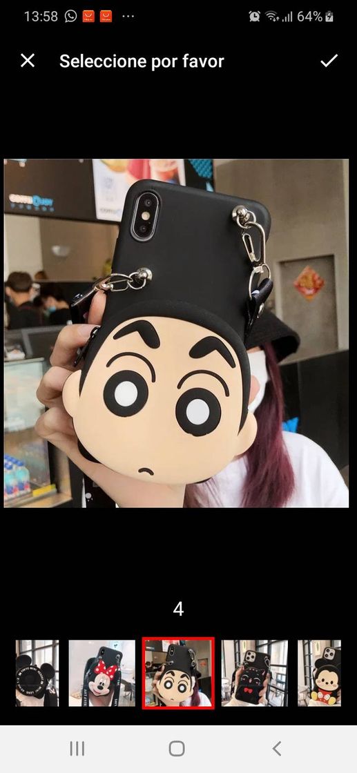 Moda Funda shinchan con monedero