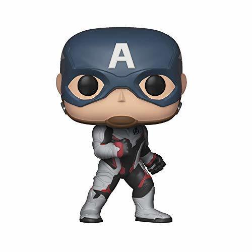 Social Funko- Pop Bobble: Avengers Endgame: Captain America Marvel Capitán Collectible Figure, Multicolor,