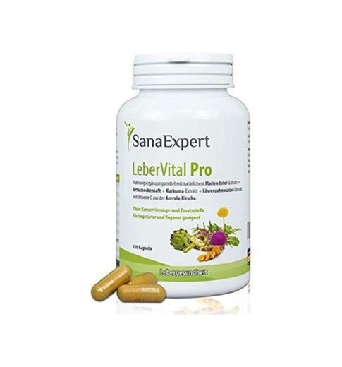 SanaExpert LeberVital Pro, Suplemento Nutricional para el Hígado y los Riñones, Capsulas