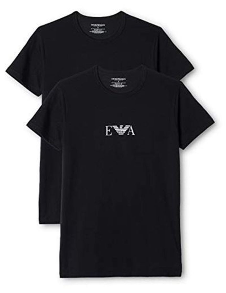 Social Emporio Armani Men'S Knit Brief B, Camiseta Para Hombre, Negro
