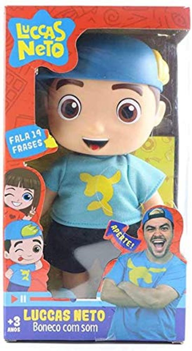 Product Luccas Neto Figura de acción Juguetes Modelo de muñeca de Vinilo de 25 cm con Sonido para cumpleaños de niños