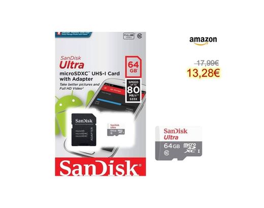 Cartão de memória SanDisk 64GB