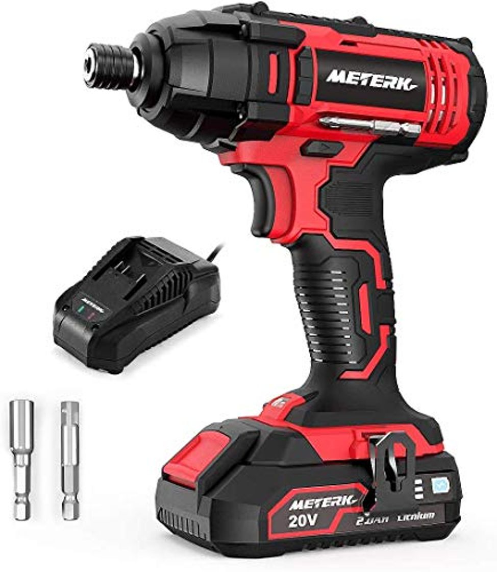 Producto Atornillador de Impacto, Meterk 180Nm Pistola de Impacto 20V, Velocidad Máxima de