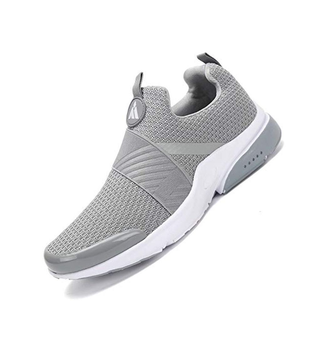 Fashion Zapatillas Running para Hombre Gimnasio Zapatos Deporte Antideslizante Liviano Deportivas para Correr Trail Gris 43 EU