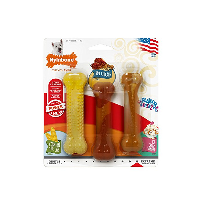 Producto Nylabone Pollo a la Barbacoa/maíz en la COB/Sabor de Helado de Hielo