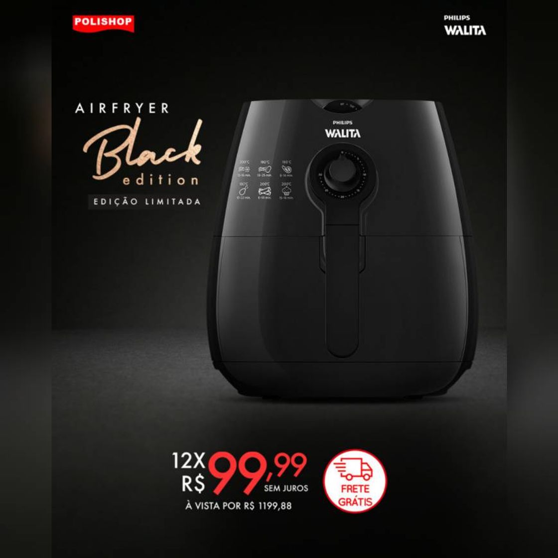 Producto FRITADEIRA ELÉTRICA AIRFRYER VIVA BLACK EDITION