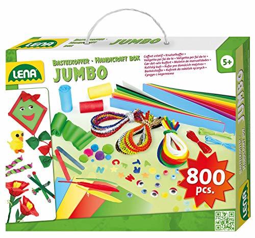 Producto Lena 42629 Jumbo Manualidades maletín con Variado Material para Manualidades