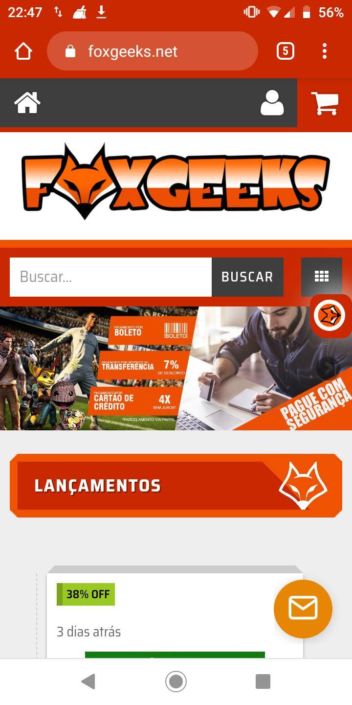 Moda Foxgeeks site de jogos digitais