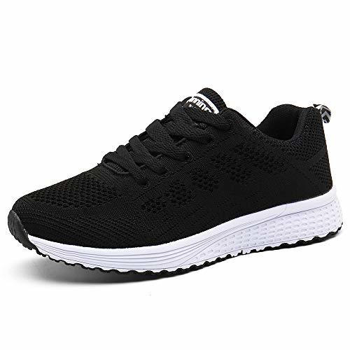 Fashion Zapatillas de Deportivos de Running para Mujer Gimnasia Ligero Sneakers Negro Azul