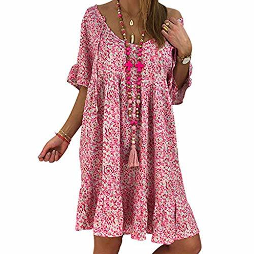 Social YGbuy-Vestido De Manga Corta con Cuello Redondo Y Manga Corta con Volantes