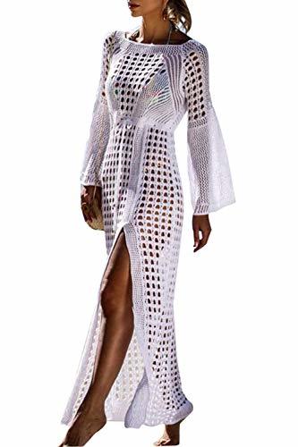 Productos Bikini De Mujeres Cubierta De Ganchillo Crochet Maxi Vestido De Playa Split