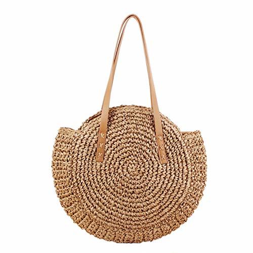Social Godea Bolso Redondo de la Paja de la Rota Boho para el