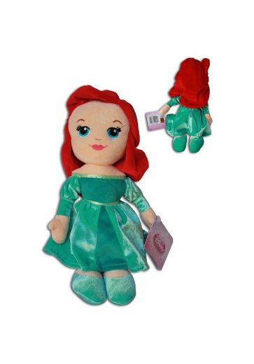 Ariel 30cm Muñeco Peluche Princesa Disney Chica Pelirroja Vestido Verde Super Suave