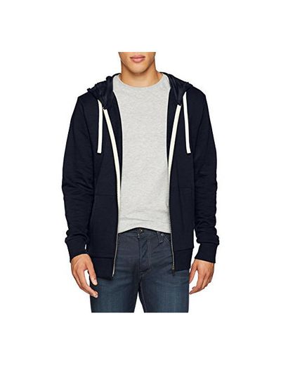 JACK & JONES Jjeholmen Sweat Zip Hood Noos Sudadera, Azul